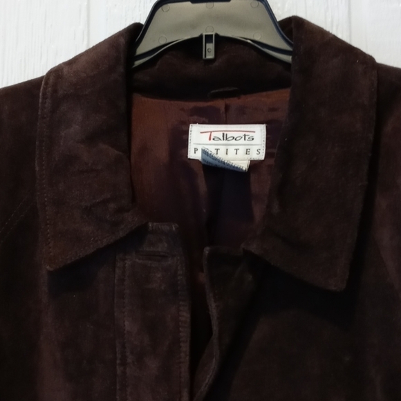 Talbots Dark Brown Suede Leather Jacket - Picture 7 of 8